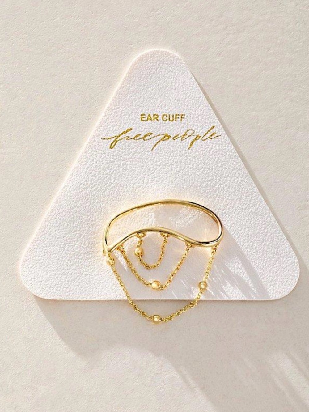 NWT Free People Ginny Ear Cuff in Gold